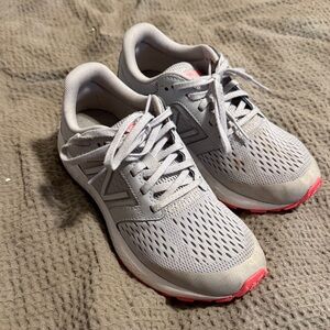 New Balance Women's Athletic Shoes in Gray and Coral